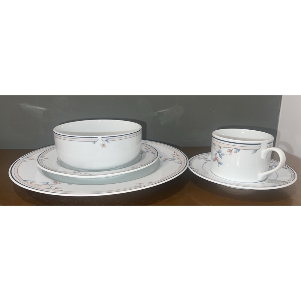Princess House Heritage Blossom Porcelain Dinner Dessert Saucer Cup Bowl 5 Piece